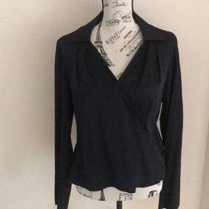 DKNY SILK WRAP TOP
